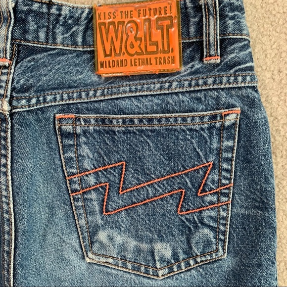 Vintage Walter Van Beirendonck W&LT Wild and Lethal Trash Kiss the Future Jeans - Picture 4 of 10